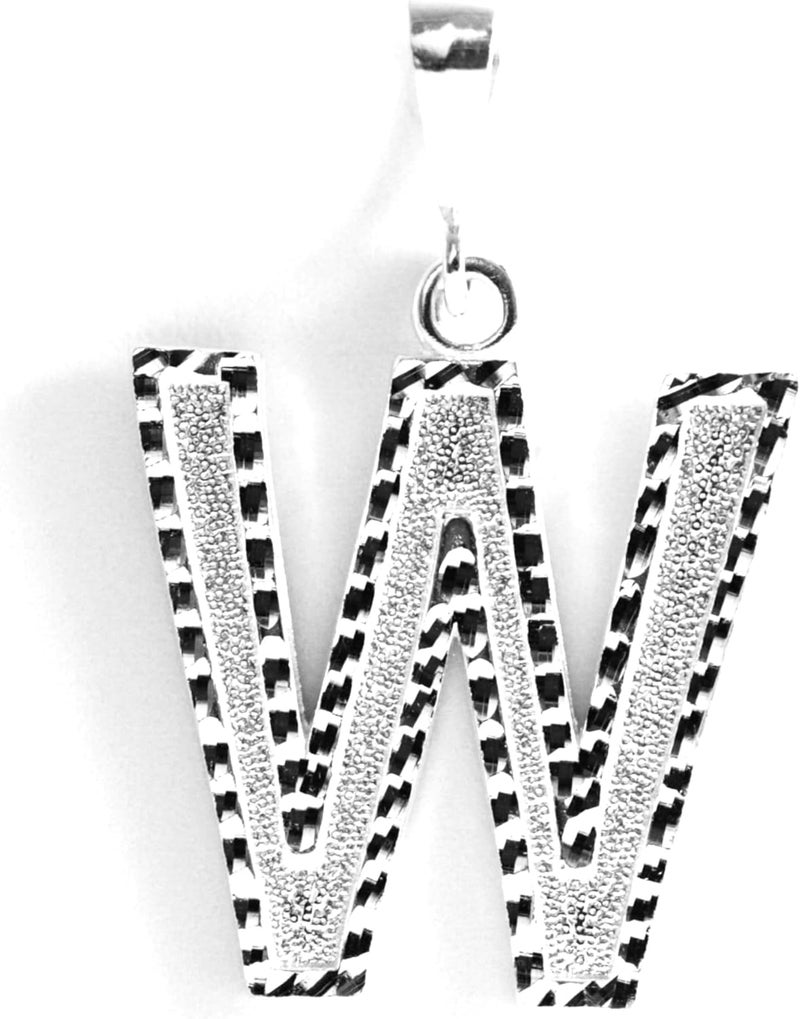 Deidreamers Personalized 1.0 Inch Solid.925 Sterling Silver Initial A-Z Charm - Image 1